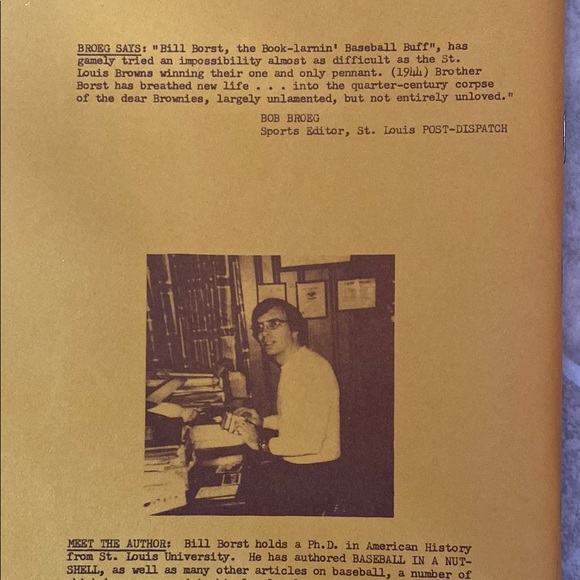 The St Louis Browns Baseball Book by Bill Borst (Signed) - Picture 4 of 4